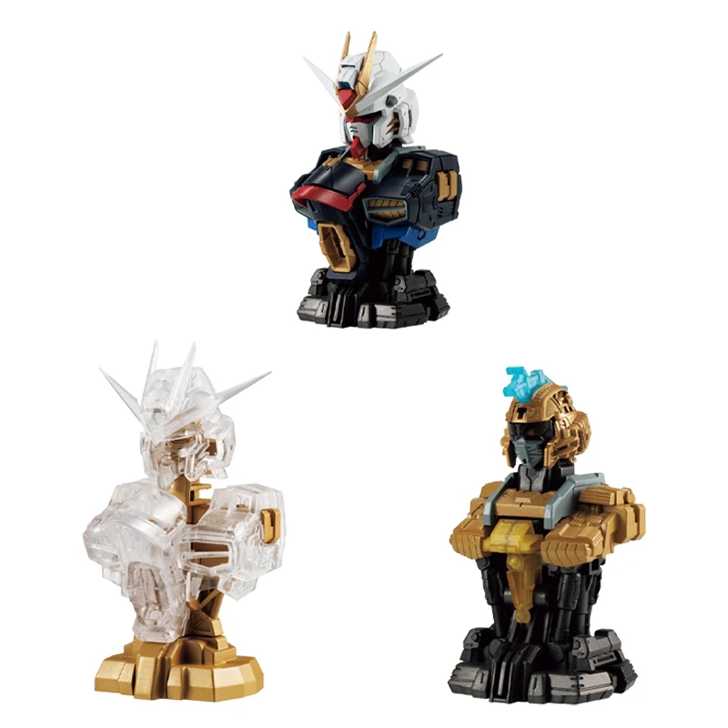 

Bandai 3PCS Gashapon Bust 4 ZGMF-X20A Strike Freedom Gundam Anime Toys For Kids Action Figure Gifts Collectible Model Ornaments