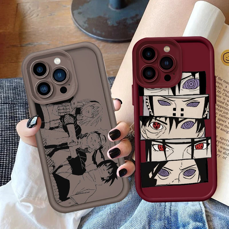 Anime Naruto Fashion Cool Cute Eye Ladder For Apple iPhone 15 14 13 12 11 XS XR X Pro Max Plus Cover Phone Case