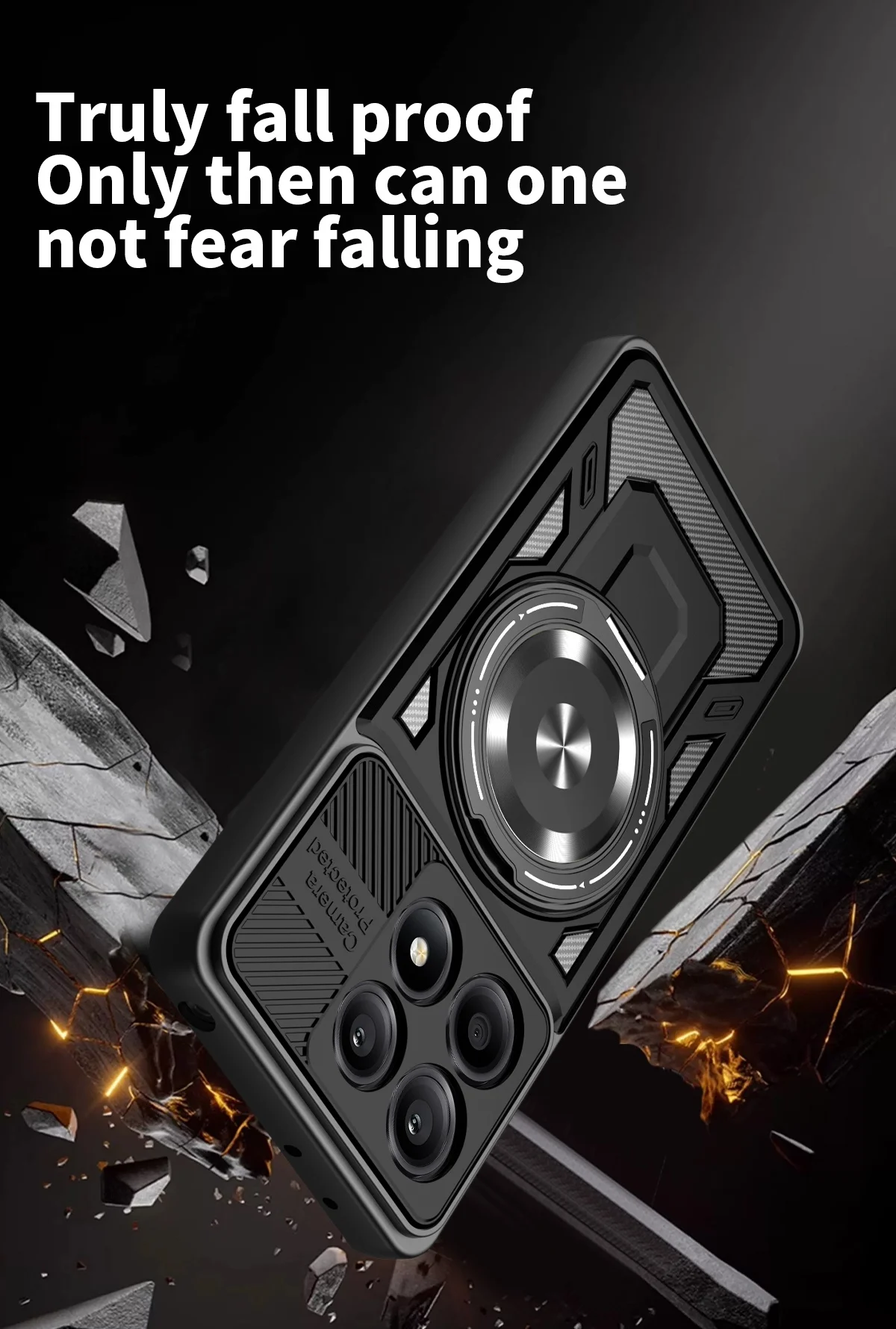 حافظة حلقية مغناطيسية قوية مضادة للخبط لهاتف Xiaomi 15T Pro 5G Xiaomi15t Xiao Mi 15t Mi15t 15tpro