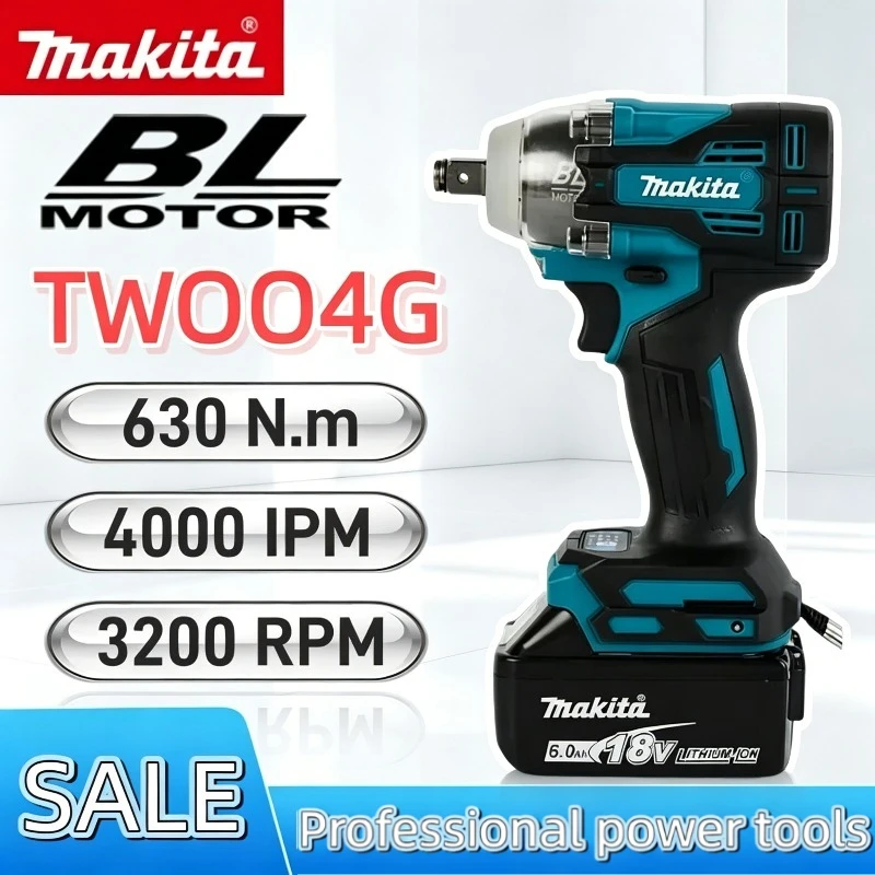 

Бесщеточная отвертка Makita TW004G 630N.m, беспроводная электрическая отвертка, перезаряжаемая дрель-шуруповерт для аккумулятора Makita 18 В
