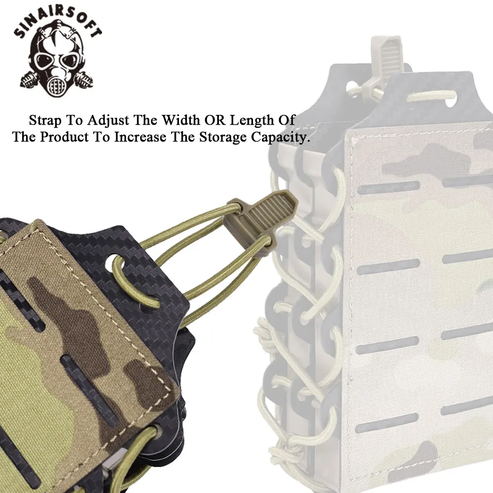 Тактический двухслойный чехол Molle для журналов Mag Pouch для 5,56/7,62 M4 AK AR15 Laser Mag Magazine Pouch Holder Охотничье снаряжение