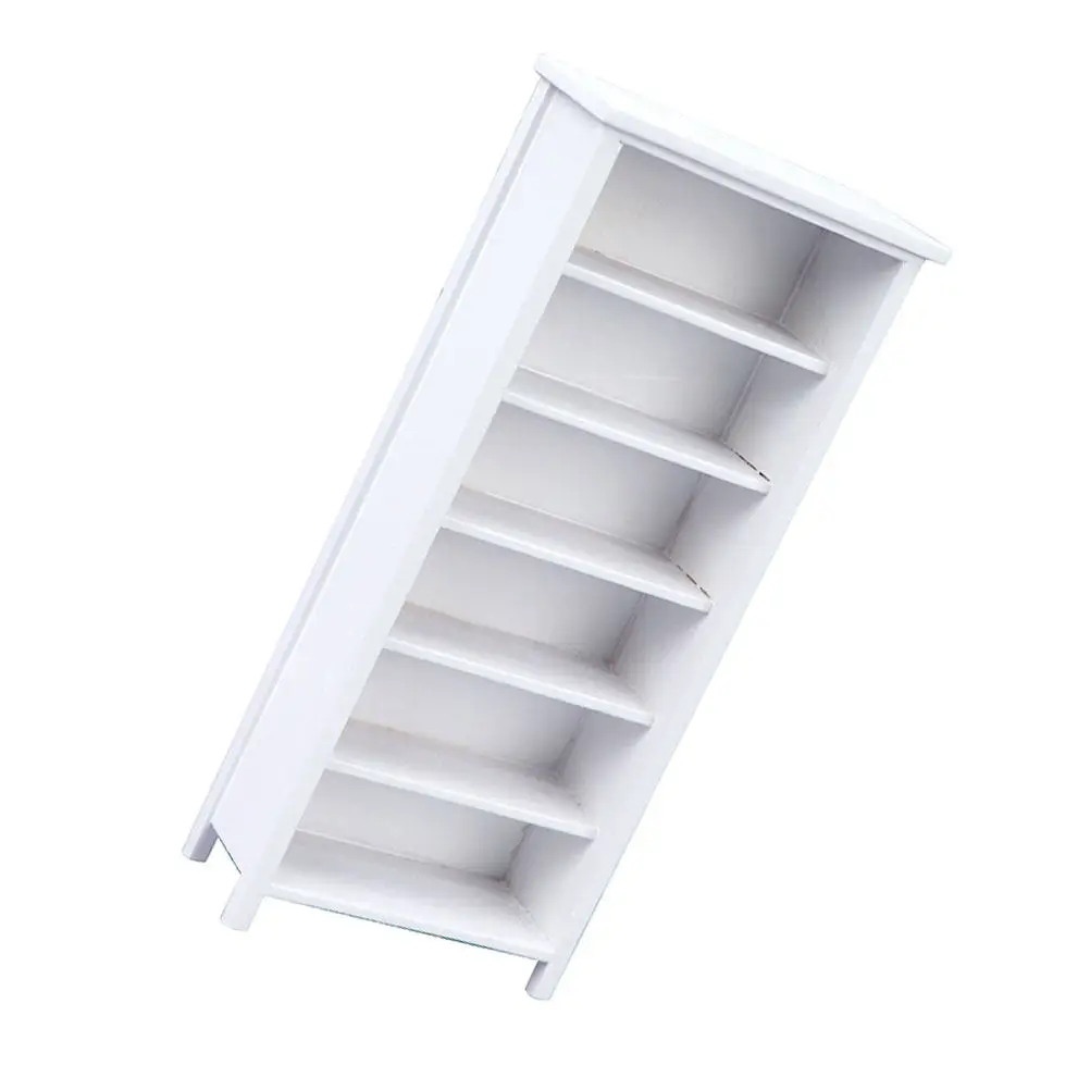 

1Pcs Miniature Bookcase Wooden Craft Small Bookshelf Ornament Mini House Adornment DIY Design for Home Decor Miniature Bookcase