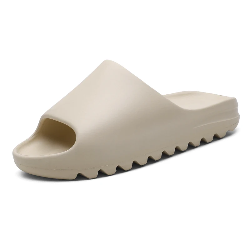

Men's Summer Ye Slides Breathable Cool Beach Sandals Flip Flops Fish Mouth Men Slippers Lightweight Bone White Plus Size 35-46