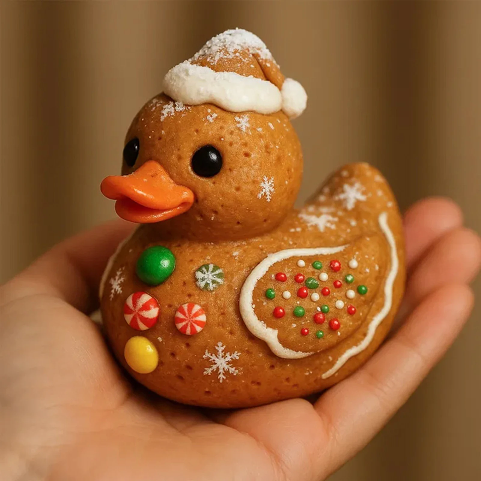1pcs Christmas Gingerbread Duck Ornaments Festive Holiday Decor for TreeResin Collectibles Ideal Gift for Kids Duck Lovers