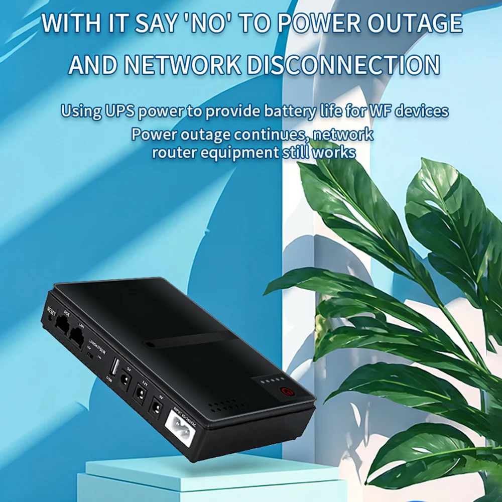 10400mAh DC UPS Battery Backup 5V 9V 12V Uninterruptible Power Supply For WiFi Router AC 85-265V Large Capacity Backup Power EU