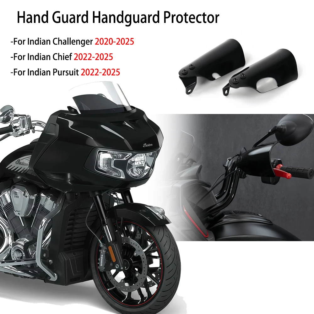 

Black Handguard Protector Cover Handlebar For Indian Challenger Pursuit Springfield Challenger 2020-2025 2024 indian motorcycle