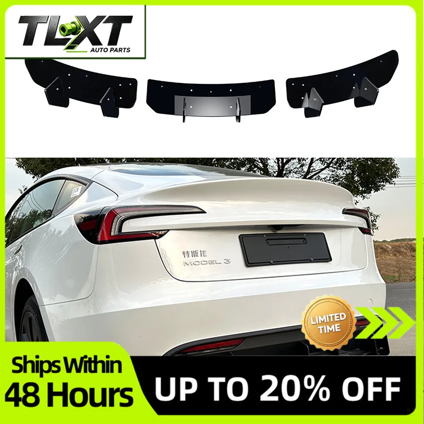 TLXT Подходит для Tesla Model 3 2023+ (рестайлинг), задний спойлер, модификация заднего крыла.