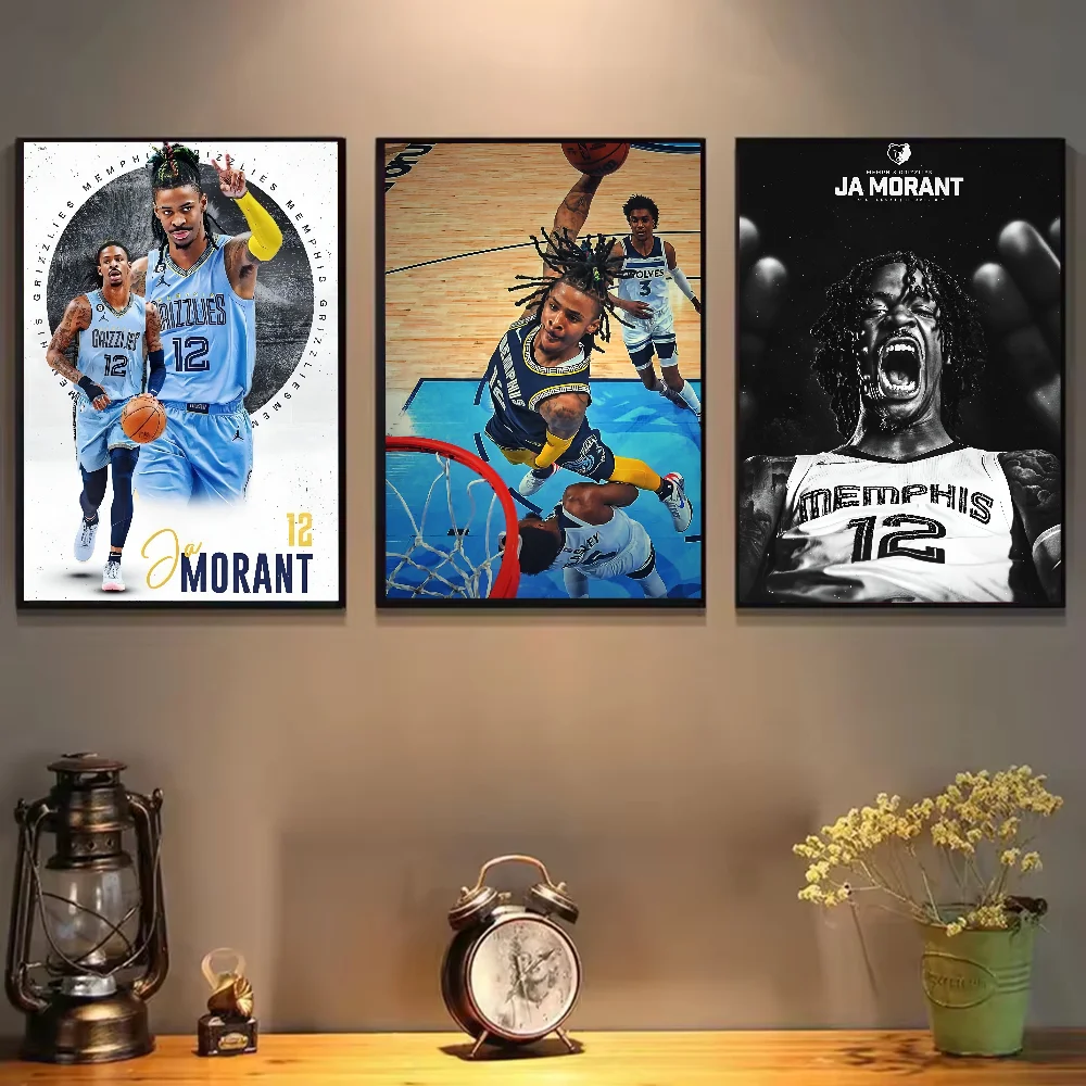 1 قطعة ملصق JA MORANT فني ذاتي اللصق مقاوم للماء ملصق ورقي مقهى بار ديكور جدران الغرفة