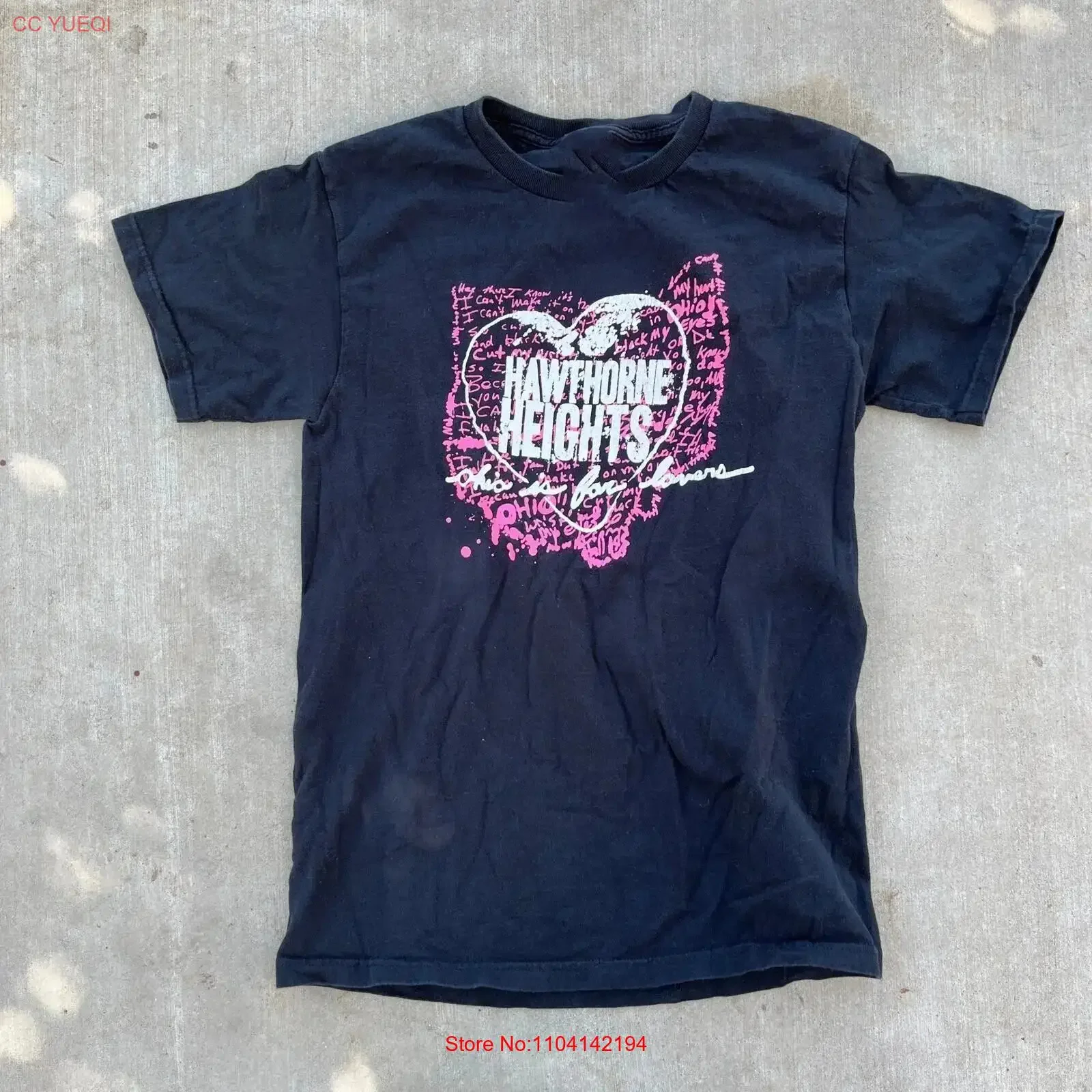 Vintage Hawthorne Heights Band Cotton Navy T Shirt Concert S to 5XL vintage Washed graphic Comfortable Breathable streetwear