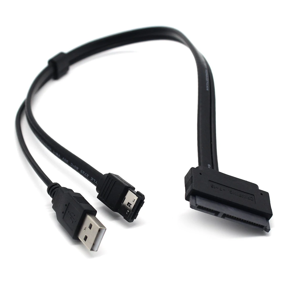 Unidad de disco duro de 2,5 pulgadas SATA 22 pines a datos eSATA adaptador de Cable alimentado por USB para optimizado para SSD, compatible con UASP SATA III \ EC-SSHD