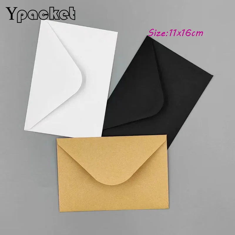 Small Envelopes In Natural White DIN C6 11x16cm With Pointed Flap and Wet Adhesive in 120gms Black Red Jewelry Gift Envelope