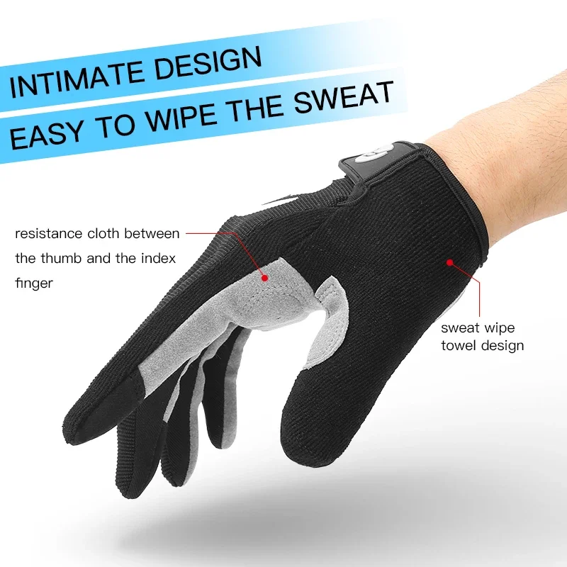 New Summer Bicycle Full Finger Cycling Bike Gloves Absorbing Sweat for Men and Women Bicycle Riding Outdoor Sports Protector