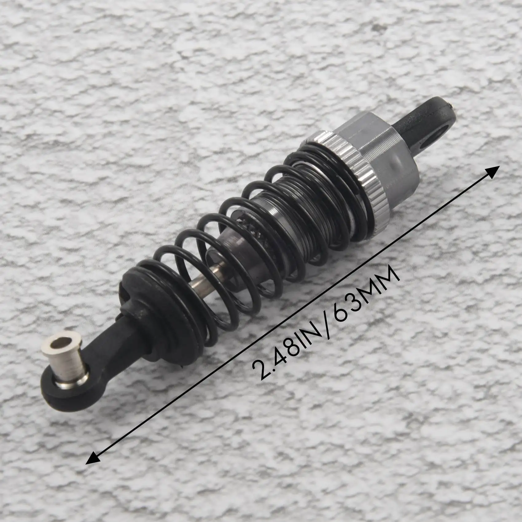 SLQZT 4 pezzi ammortizzatore assemblato in alluminio di ricambio A949-55 per auto RC 1/18 A959 A979 K929 A959-B A969-B A979B (grigio)