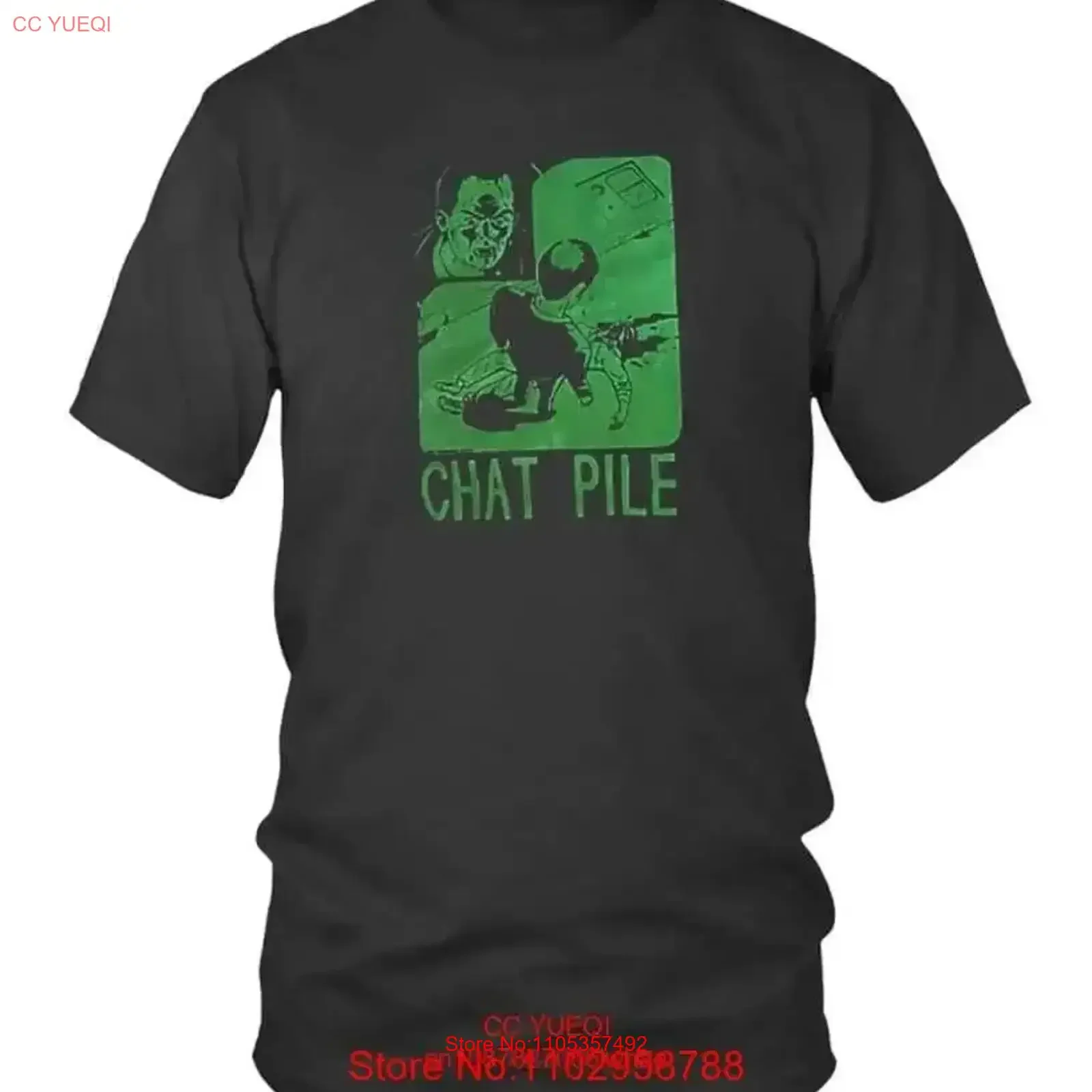CHAT PILE MERCH T SHIRT SIZE S 5XL vintage Washed Unisex Top For Everyday Wear Casual Stretched homme graphic fashion