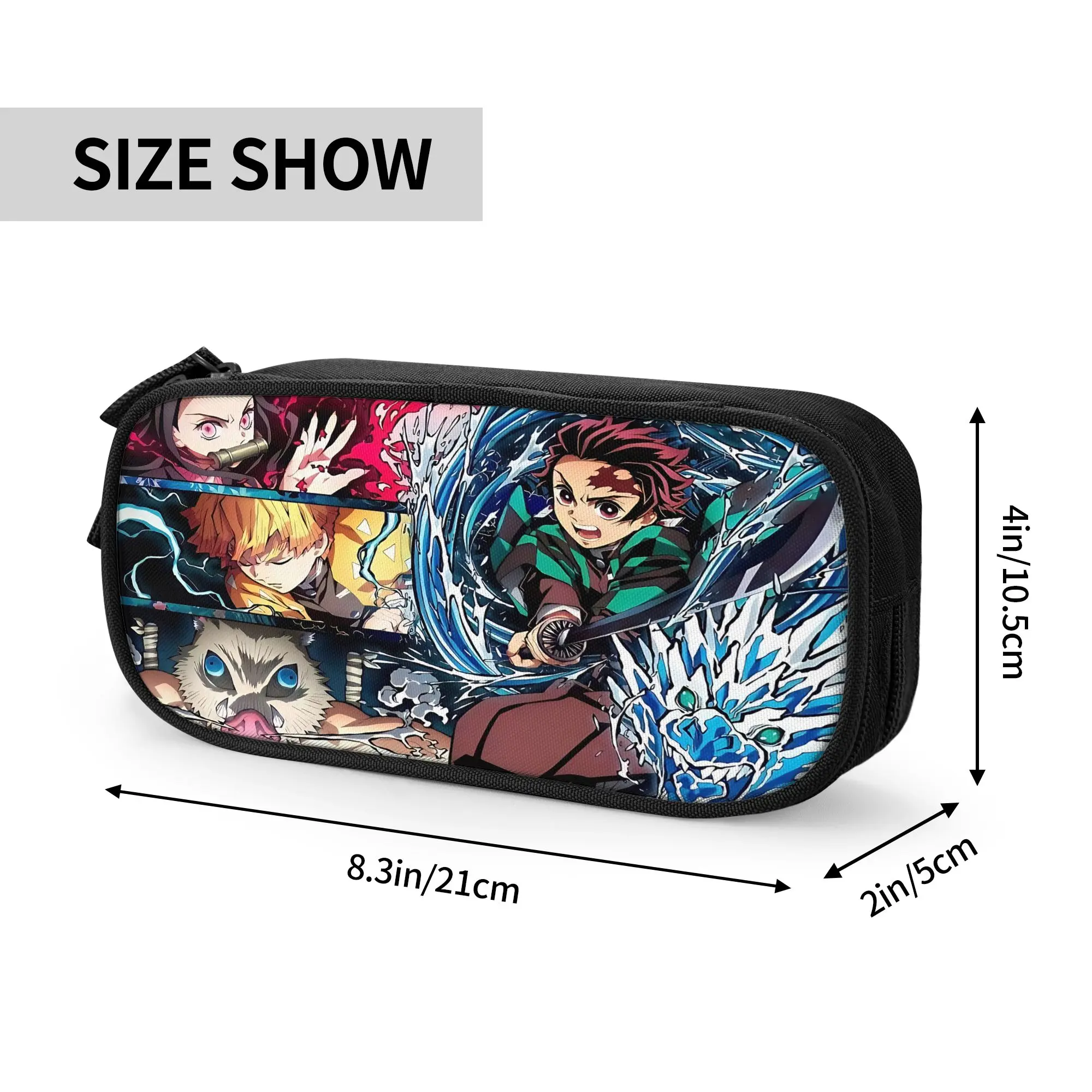 Custom Demon Slayer Large Capacity Bags for Child  School Pencil Bag for Boys Gilrs Kids