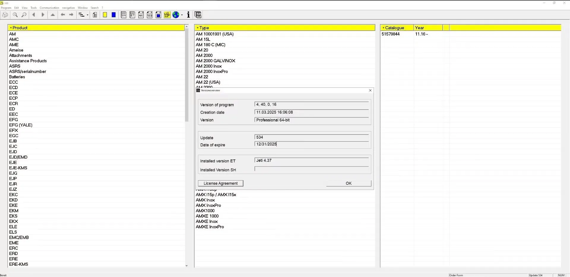 

AutoEPC JETI ForkLift (ET) V4.37 [538] Обновлен [03.2025] Каталог запасных частей для Jungheinrich