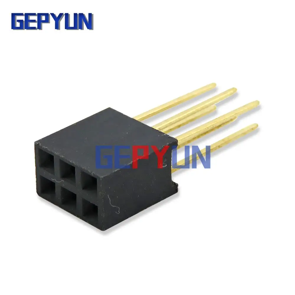 10PCS 2.54mm Double Row Female Long Pin 11mm Breakaway PCB Board Pin Header Socket Connector 2x3 2x4 2x6 2x8 2x10 2x18 2x20 Pins