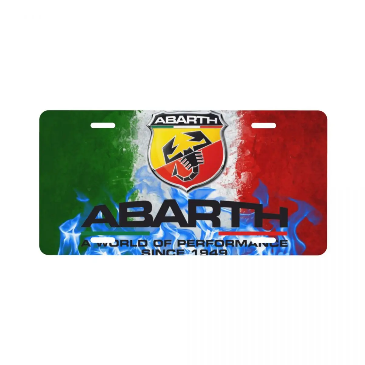 Fiat Abarth Car Pattern 6inX12in car license plate decoration