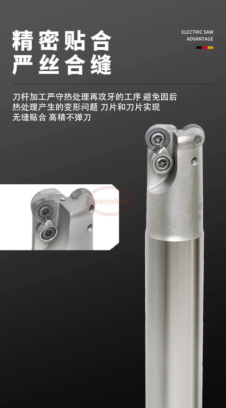 Disk Arbor Penggiling Sudut EMR6R dengan Kepala Berulir untuk RPMT RPMW