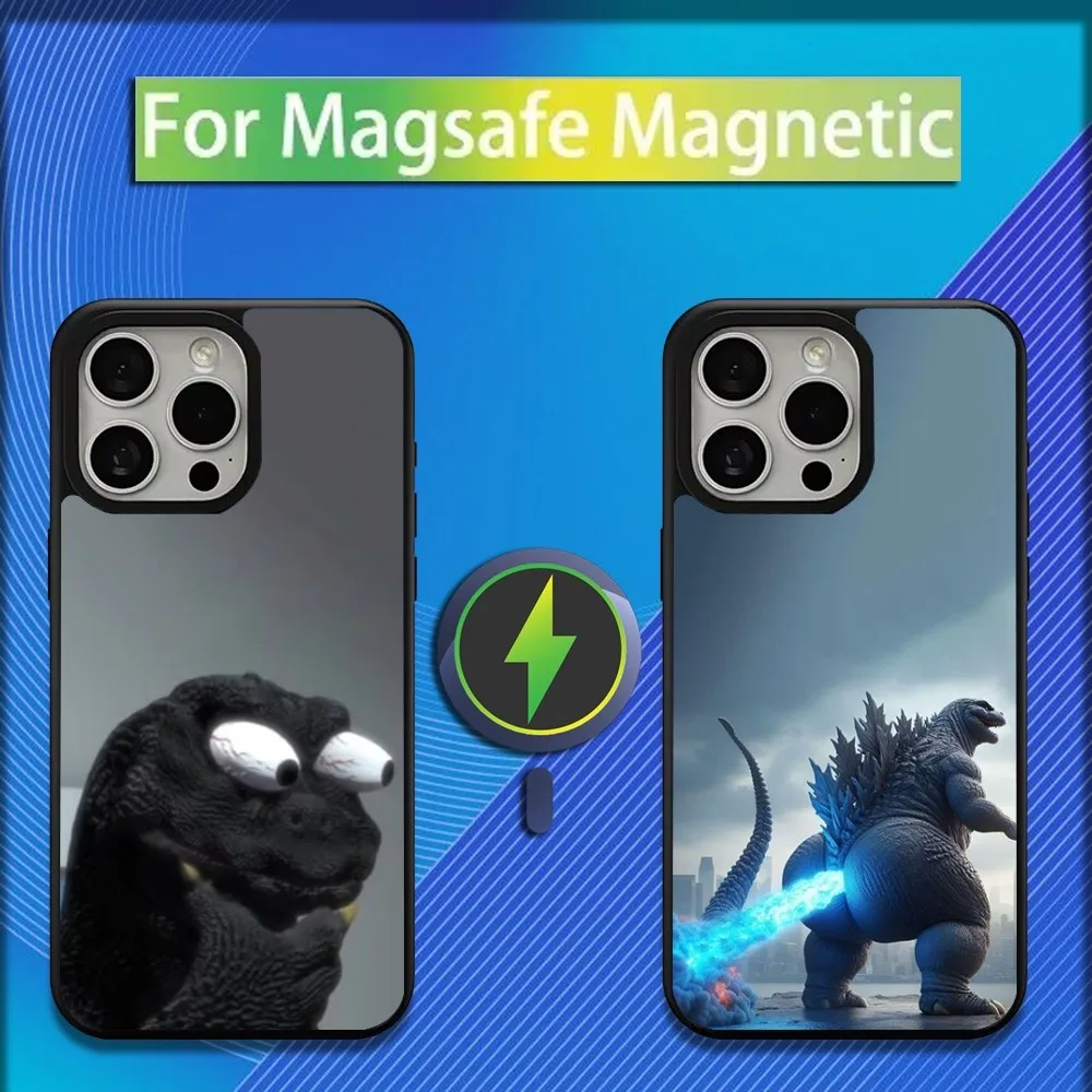 Monster G-GodzillaES Funny Phone Case For iPhone 16,15,14,13,12,11,Plus,Pro,Max,Mini Magsafe Magnetic Wireless Charging