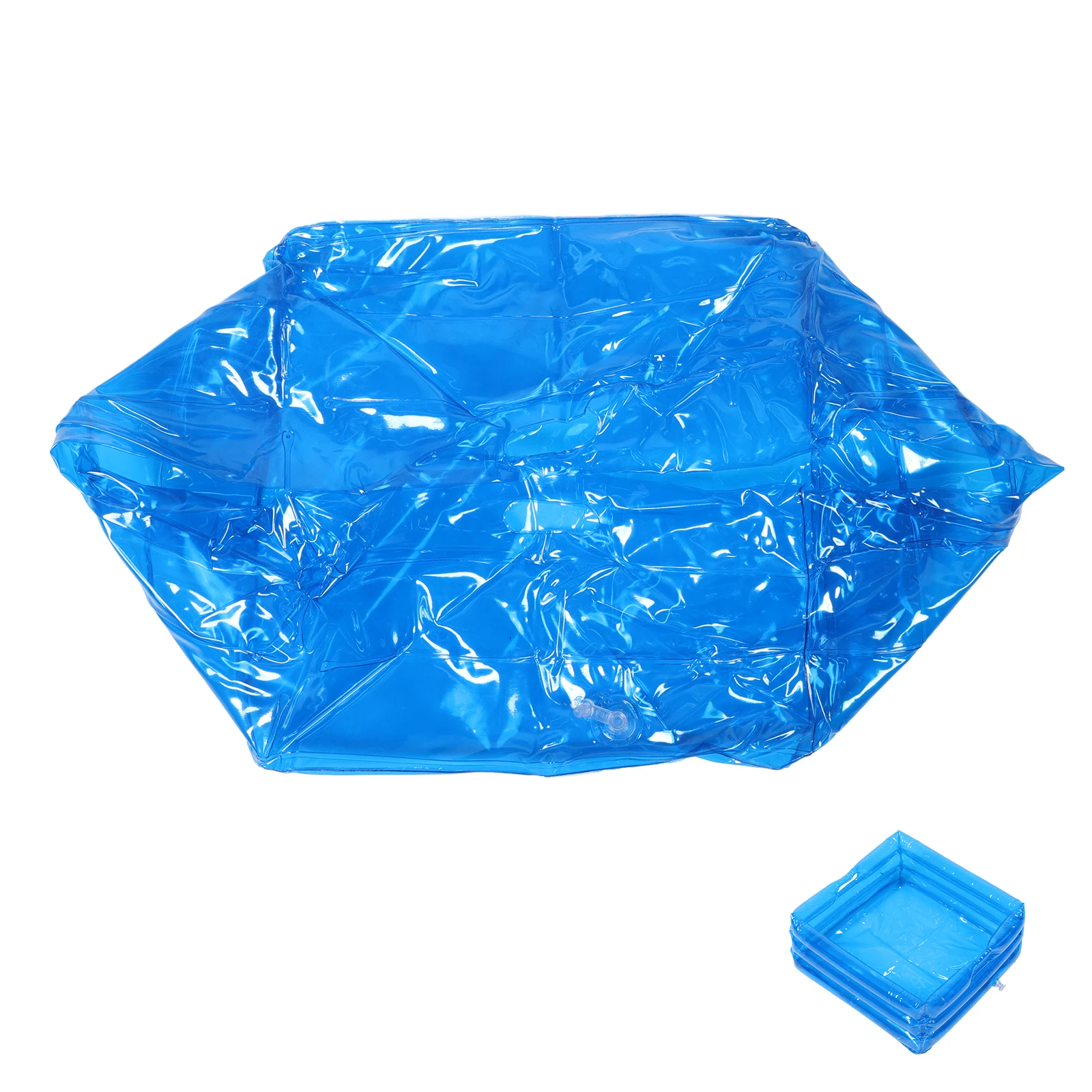 

Inflatable Foot Bath Basin Blue Collapsible Tub Foldable Wash Portable Pool Spa Pedicure Storage Solution Baby Beach Pet Care