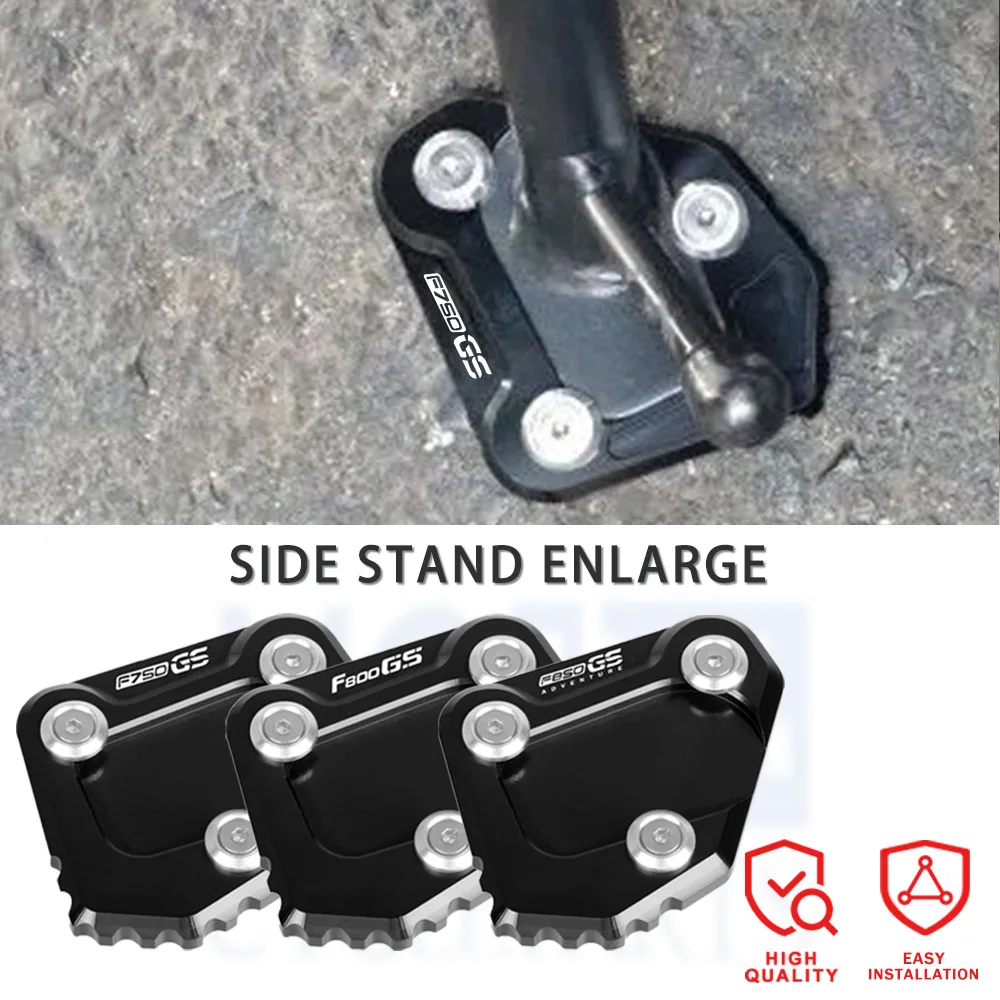 

2026 2025 2024 Motorcycle Kickstand Enlarge Plate Foot Side Stand Enlarger Extension Support Pad For BMW F850GS ADVENTURE F750GS