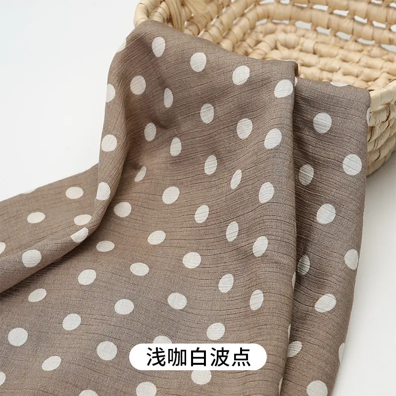 Polka Dot Printing Imitation Cotton Fabric for Sewing