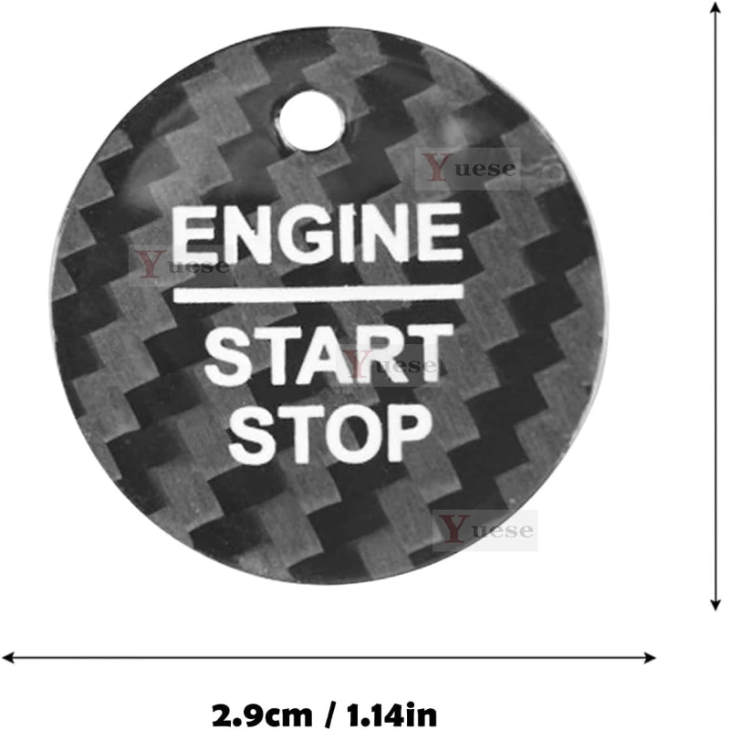For Ford 150 Sharp EVOS Focus Forus Edge Mondeo Explorer Ranger Pickup SUNJIKA Carbon Fiber Consoles Engine Start Stop Button