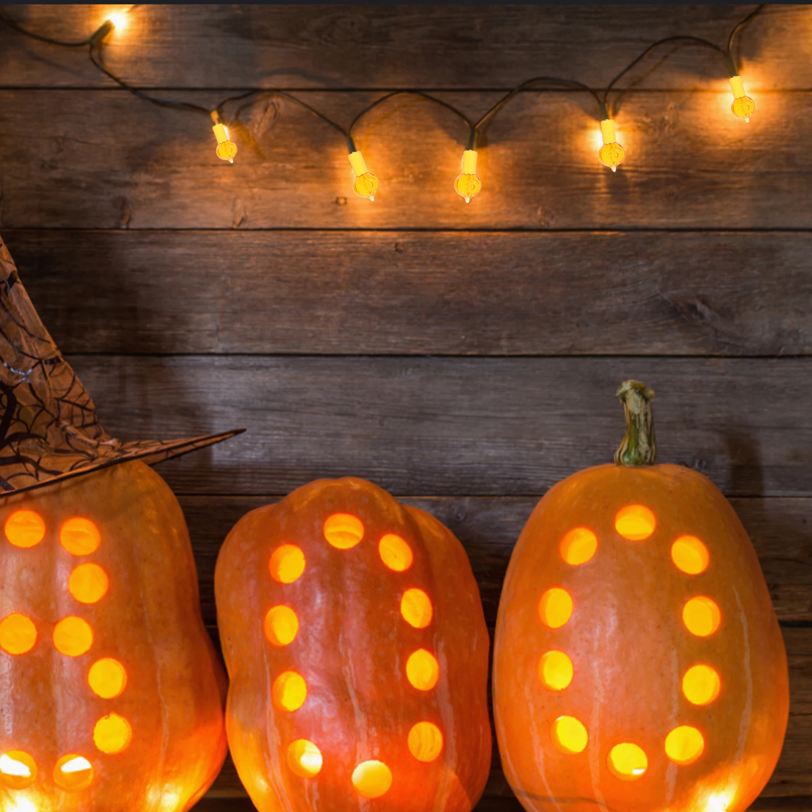 

60pcs Halloween Ceramic Tree Replacement Lights Bulbs Plastic Pumpkin Jack o Lantern Star Christmas Light for Trees