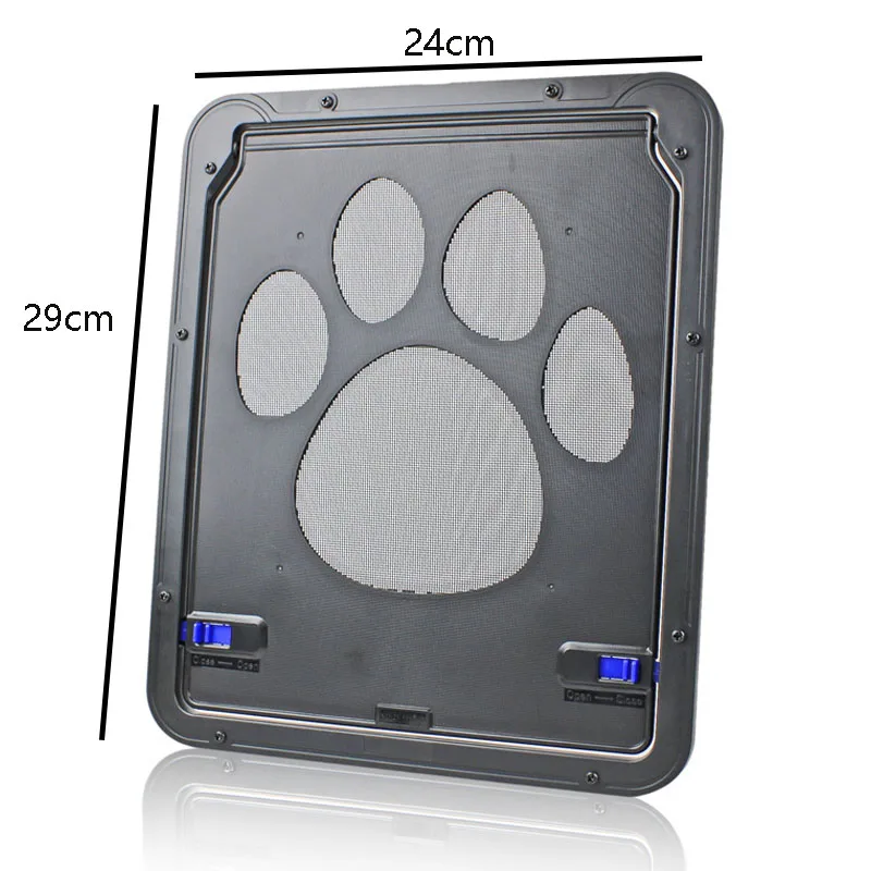 A New Small Pet Screen Door Dog Supplies Cat Dog Door Dog Paw Print Anti-Bite Small Dog Cat Screen Door