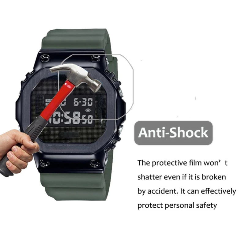 3Pcs PET Film For Casio G-Shock GBX-100 GX-56 DW-5600 GMW-B5000 GW-B5600 GM-5600 GWX-5600 Watch Screen Protection Film Not Glass