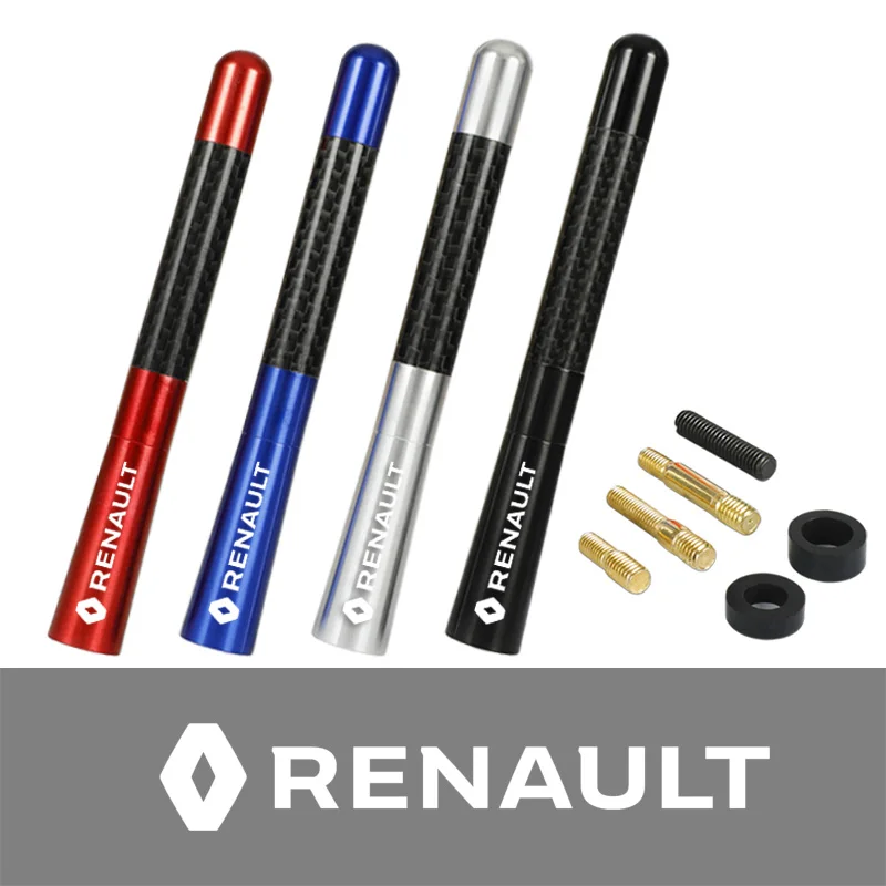 12cm Carbon Fiber Car Radio Antenna For Renault Sport Duster Megane 2 3 Accessories