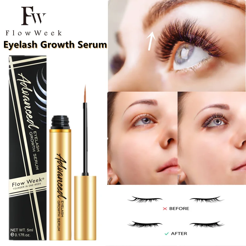 

Flow Week Fast Eyelash Growth Serum Enhancer Eyelash Growth Longer Fuller Thicker Lashes Anti-Shedding Eyebrows Care Products