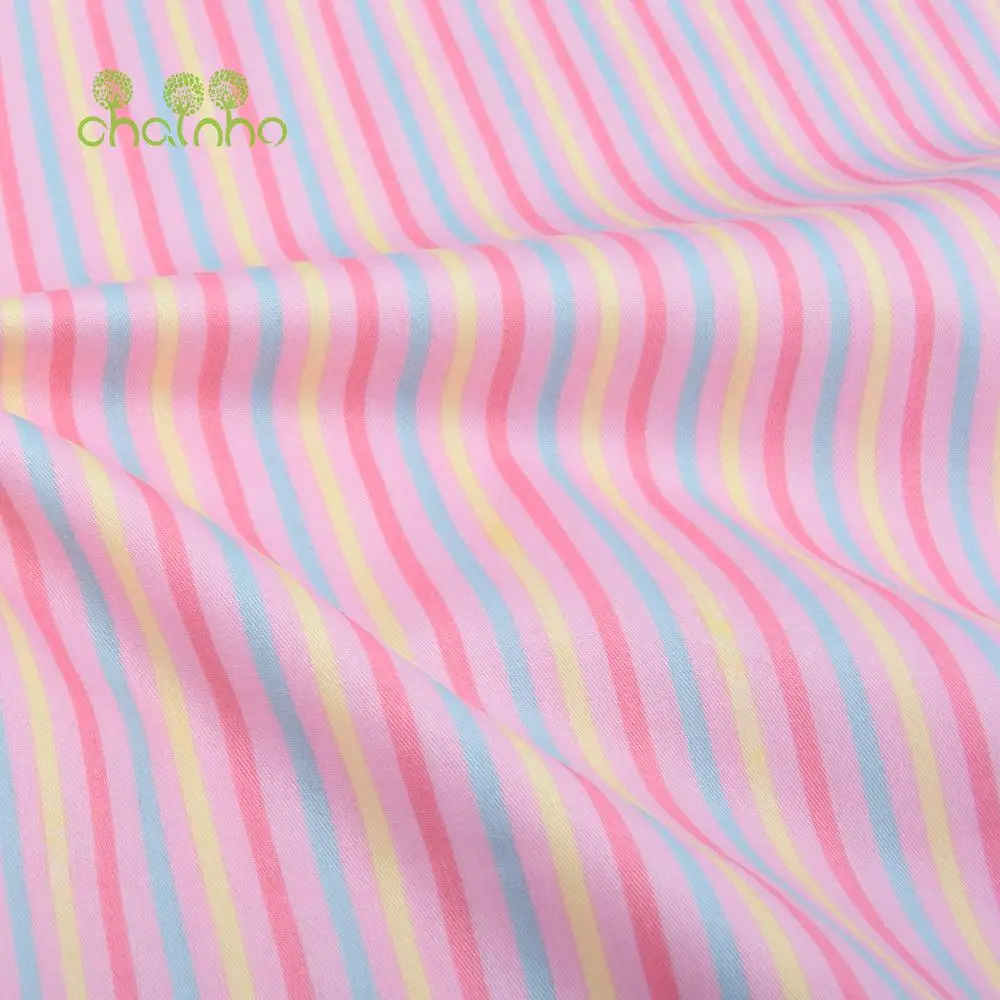 Chainho,Printed Twill Weave Cotton Fabric,Patchwork Cloth,DIY Sewing Quilting Material,Pink Love Series,3 Specification,CC389