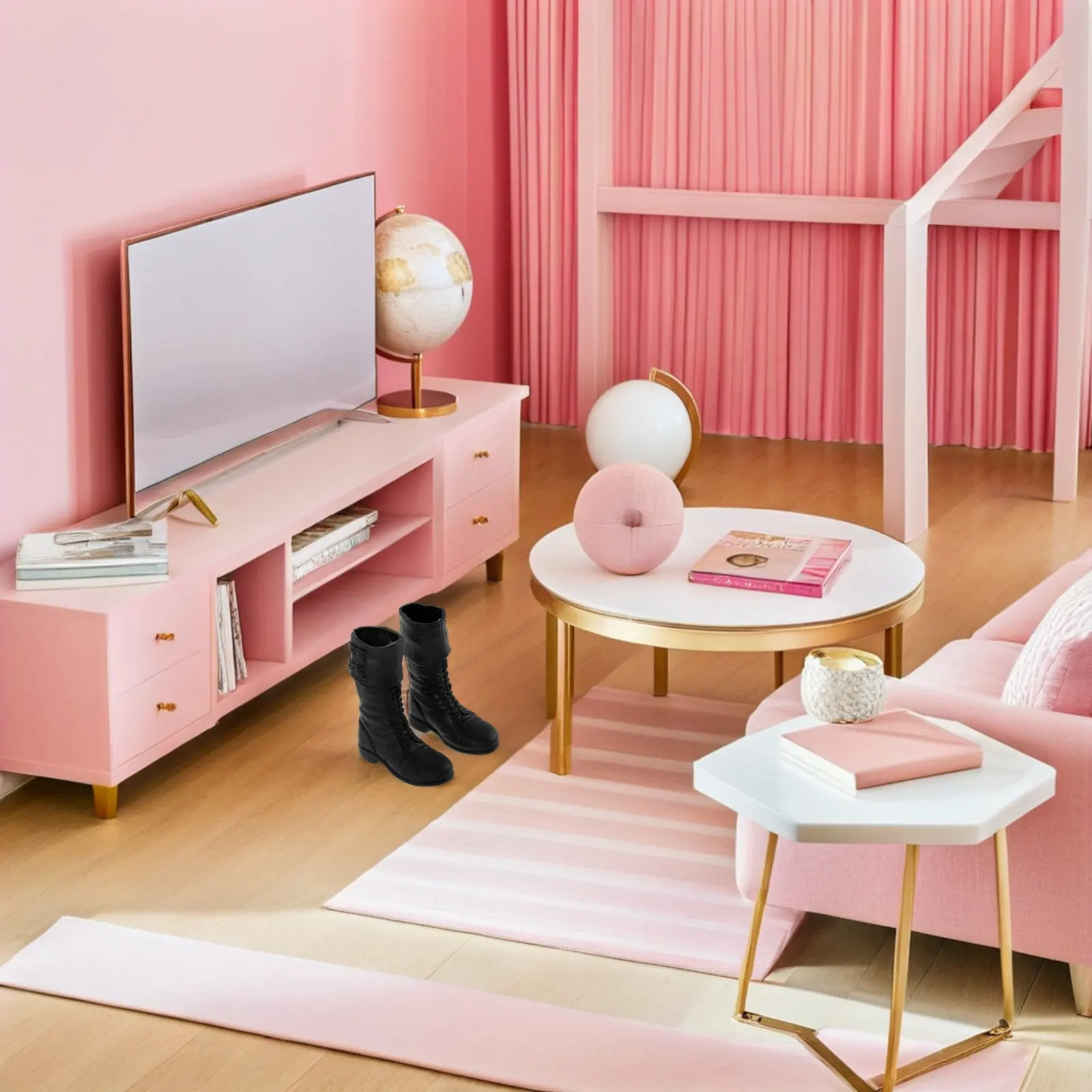 

Пара реалистичных черных военных ботинок для шарнирных фигурок, миниатюрные длинные туфли с легким вставным механизмом для экшн-фигурок и