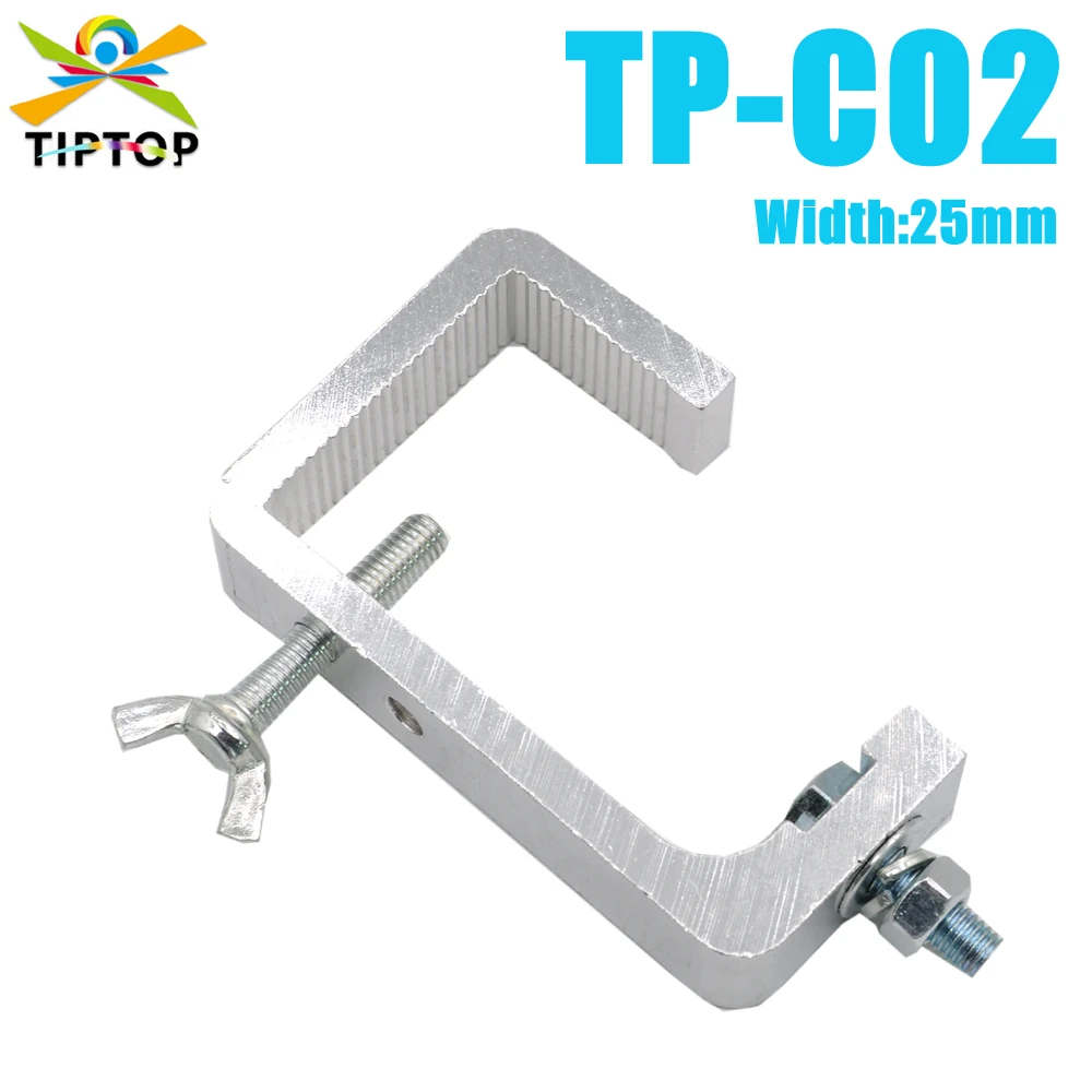 Freeshipping 10PCS Hot Sell Stage Lighting C Shape Clamp Hook Wrap Truss 30-50mm Pipe Diameter Work Load 50kg Thick Arm TP-C02