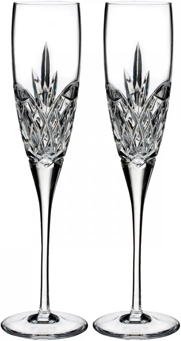 Love Forever Crystal Champagne Flute (Set of 2), 5 fluid ounces