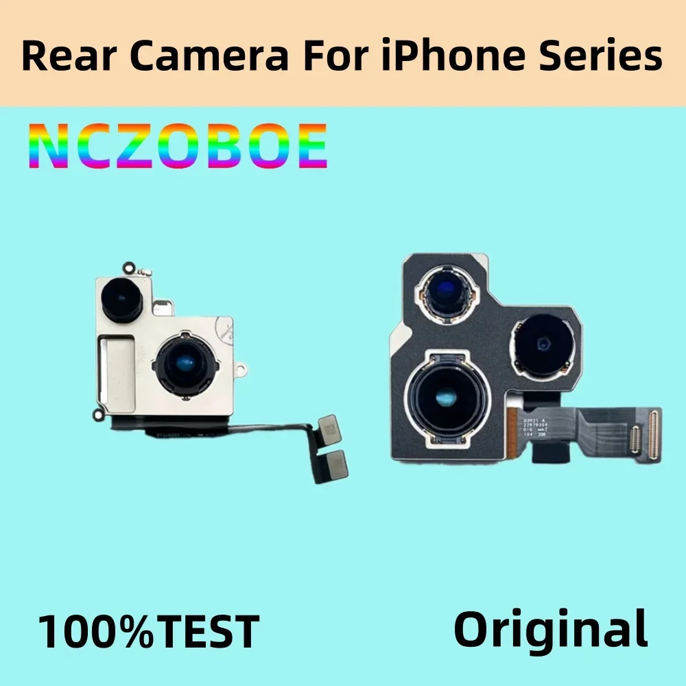 NCZOBOE Rear Camera For iPhone  XS MAX Back Camera Rear Main Lens Flex Cable Camera For iphone  11 11PRO 12 13 14Plus