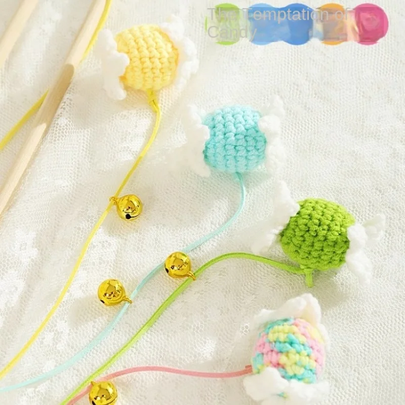 

Teaser Wand Toy Bell Self-Entertainment Long Rod Raising Artifact Energy-Consuming Kitten Supplies