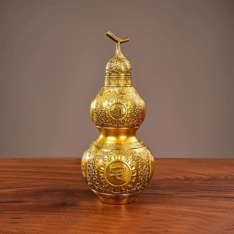 Gourd Ornament, Pure Copper Pendant, Available In Various Sizes, With An Open Lid, Hollow Design, Suitable For The Living