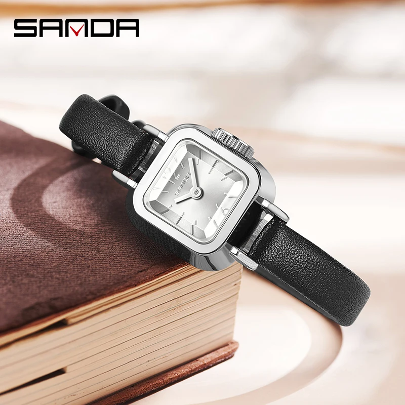 SANDA 1117 New Casual Fashion Quartz Women Watch cinturino in maglia di acciaio inossidabile orologio da donna Slim Dial Design Waterproof Reloj