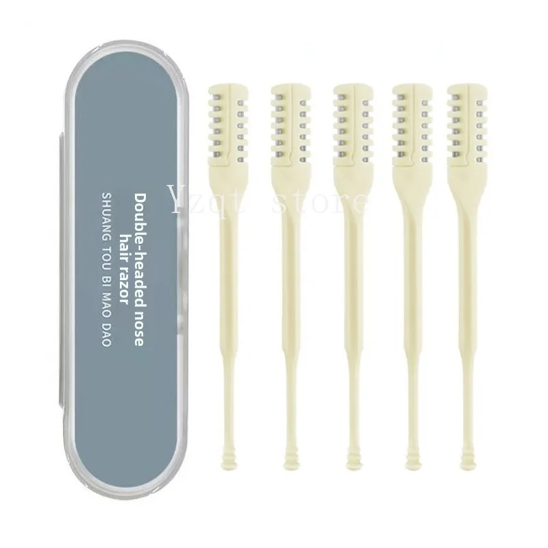 Double head rotating nose hair knife nose hair trimmer manual cleaning razor special male and female nostril trimming artifact