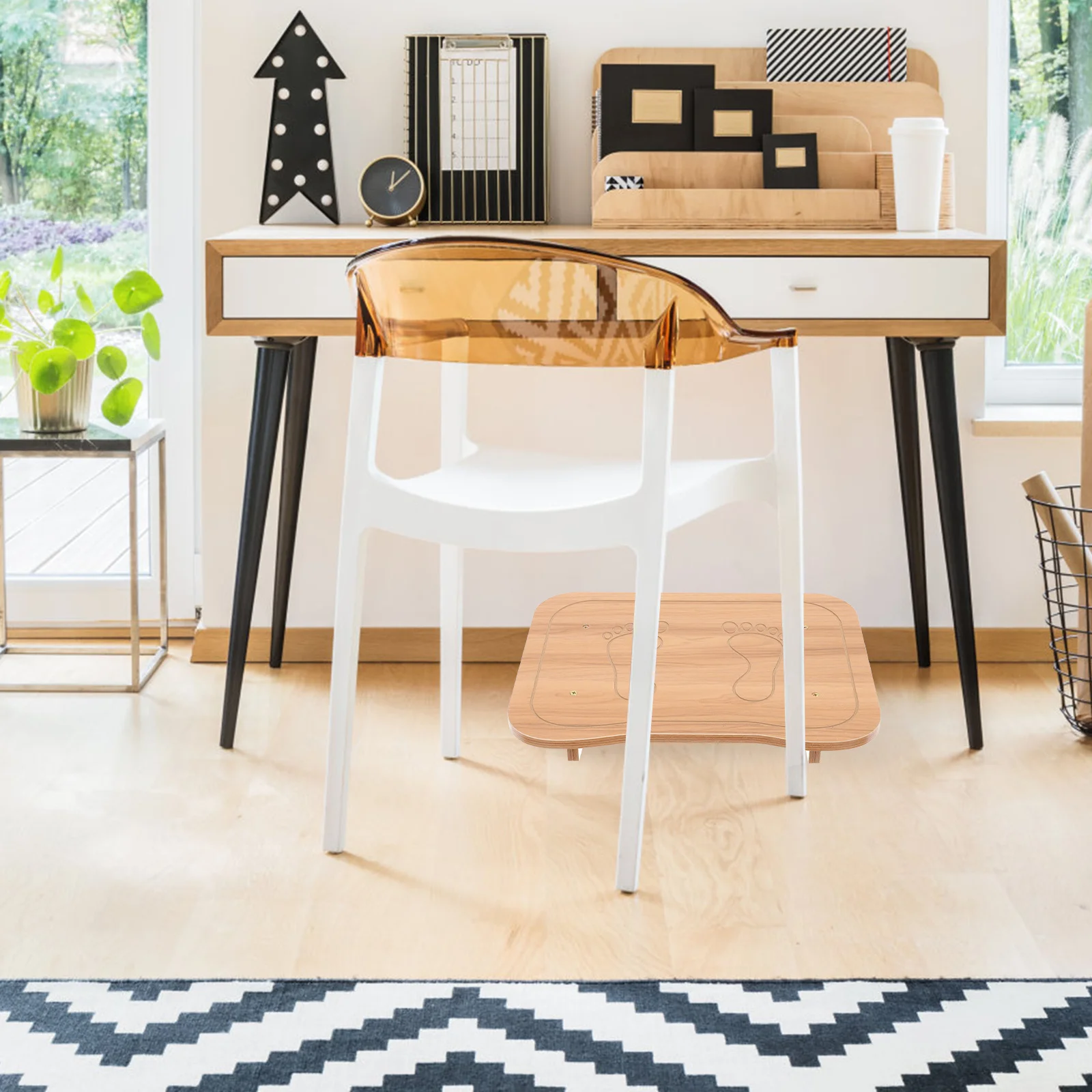 

Foot Stool Small Plastic Foot Rest Under Desk Office Step Stool Non Slip Raised Footrest for Leg Fatigue Relief