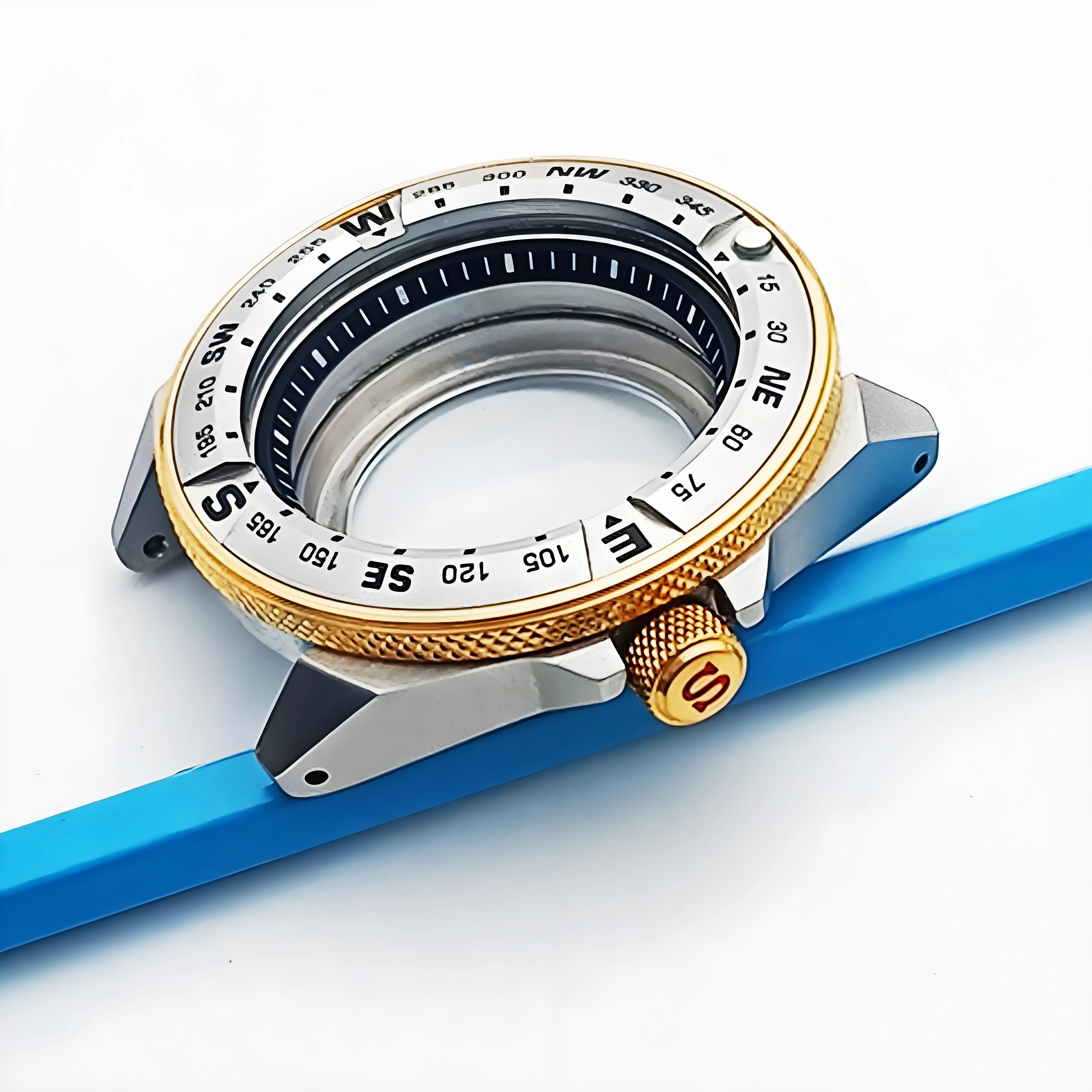 

Mod Samurai Case NH35 Case Gold Bezel Fits The NH34 NH35 NH36 Movement