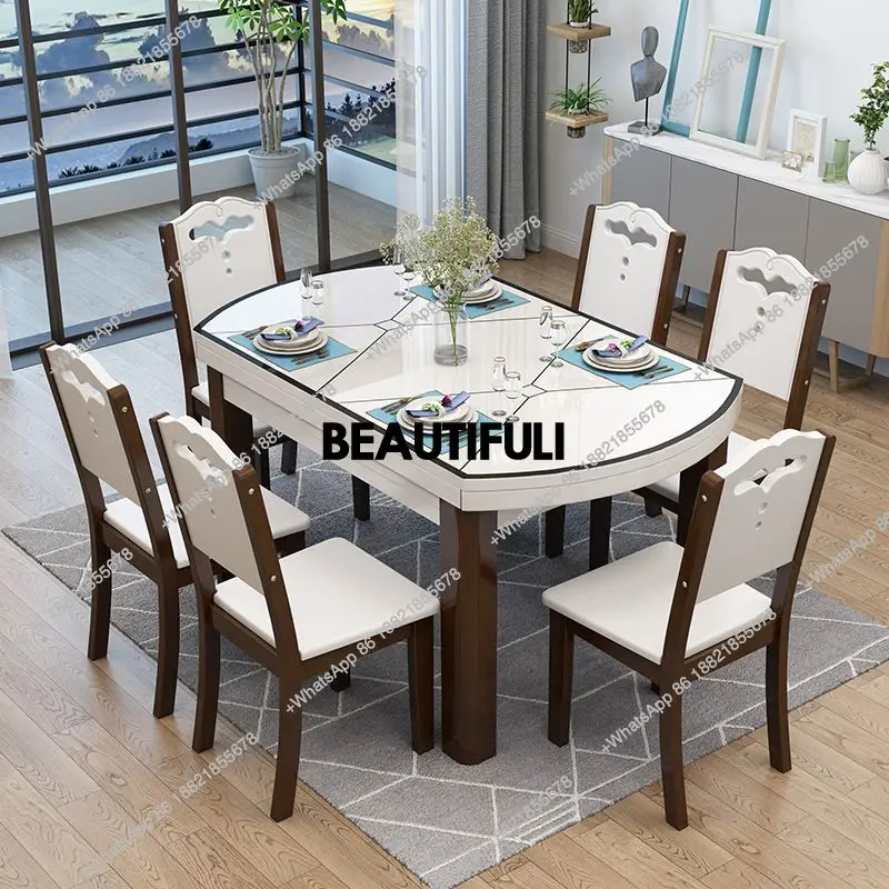 

Unique Kitchen Dining Table Modern Oval White Italian Restaurant Dining Table Glass Design Mesas De Comedor Home Furniture