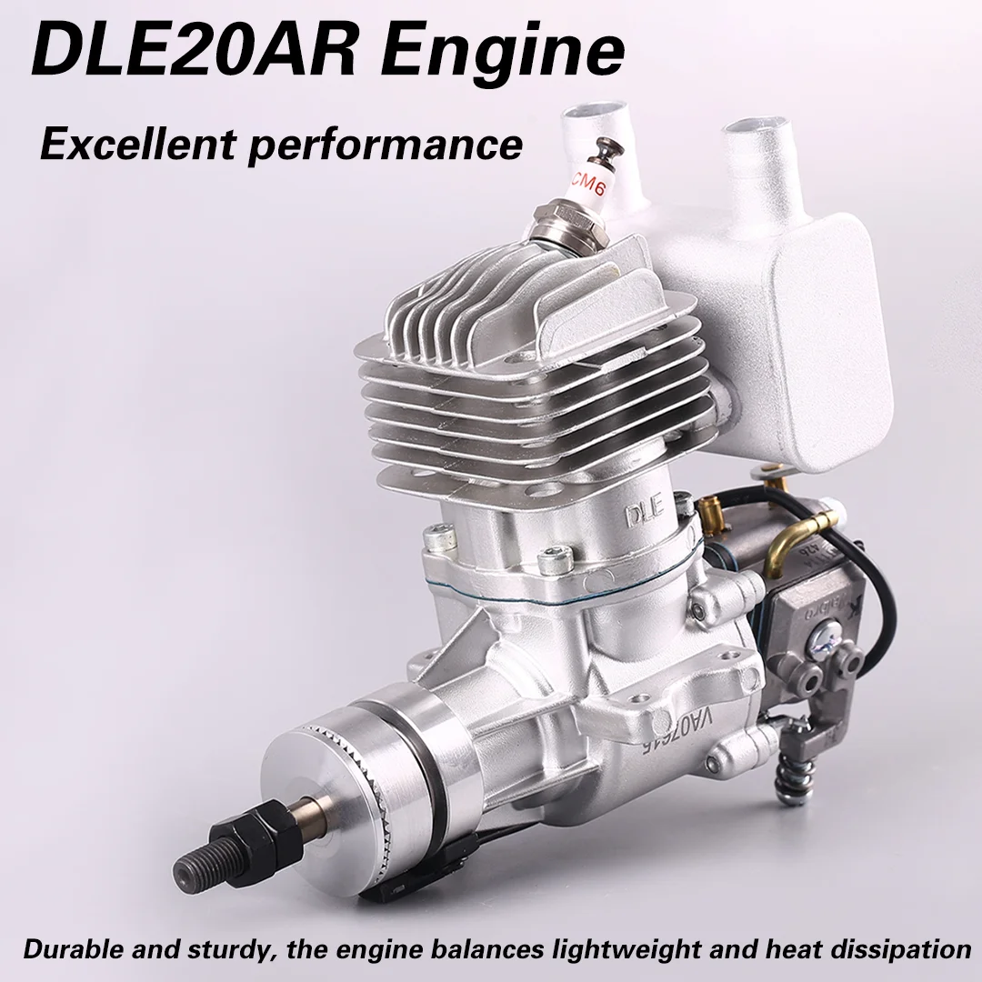 DLE20RA 20CC Two-Stroke Model Engine with Walbro Carburetor for RC Fixed-Wing Aircraft Engine Kit