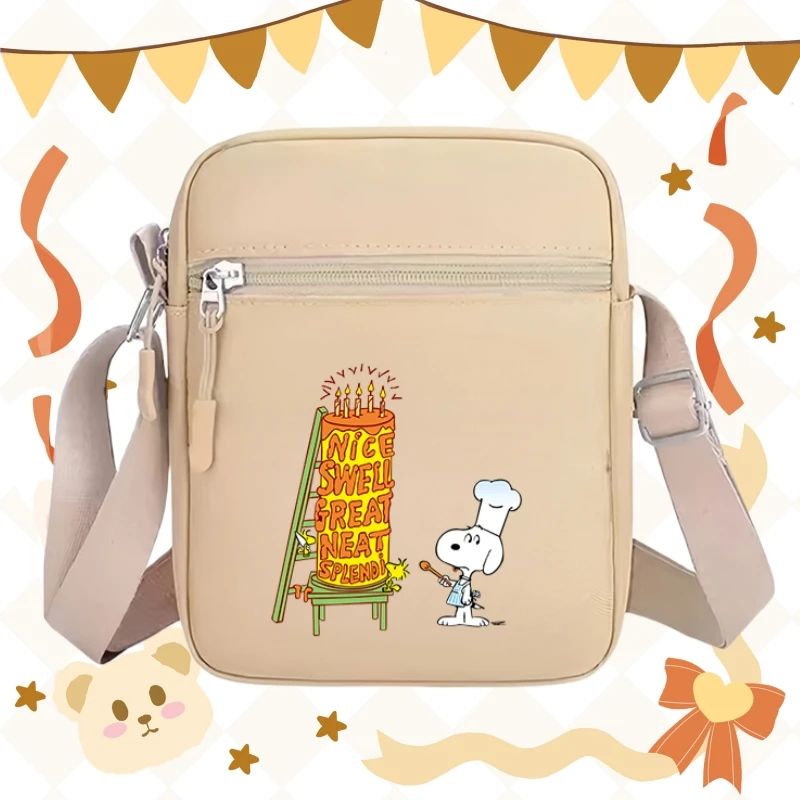 

Аниме мультфильм Снупи студенты повседневная парусиновая сумка на плечо Kawaii милая Y2k сумка через плечо для телефона маленькая сумочка подарки для девочек