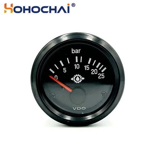 Medidor de presión de aceite VDO, 0-25bar, 5bar, 0-10bar, piezas de grupo electrógeno diésel, coche, excavadoras, accesorios para vehículos de ingeniería, 12V/24V