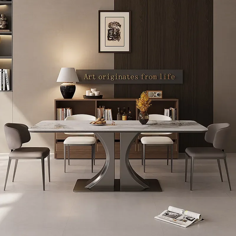 Designer Italian Dining Tables White Decorations Expandable Set Dining Tables Luxury Modern Mesas Comedor Furniture For Home