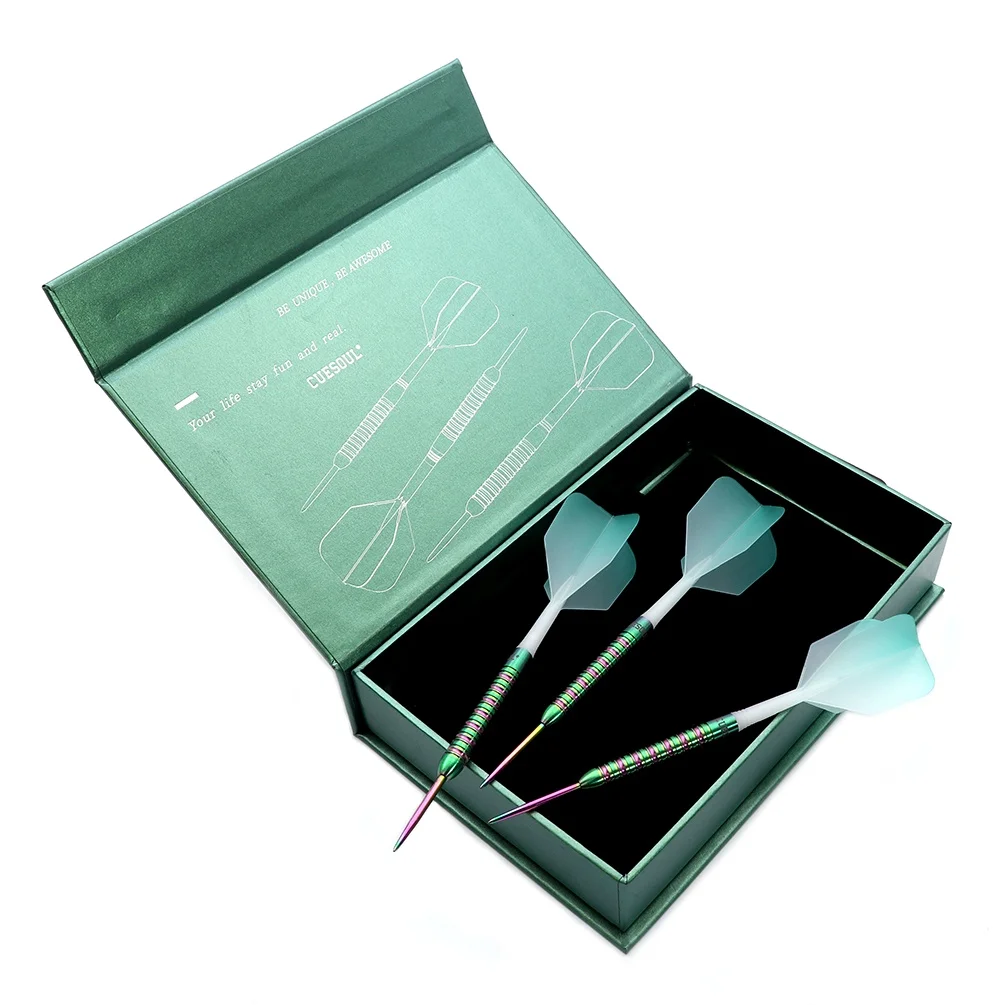 

CUESOUL Green GEM Stone 21g Steel Tip 90% Tungsten Darts